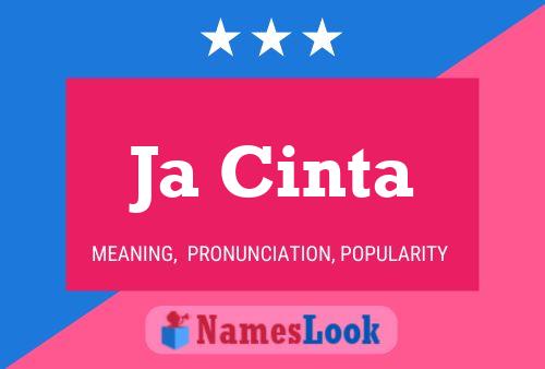 Ja Cinta Name Poster