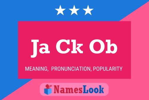 Ja Ck Ob Name Poster