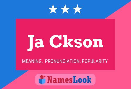 Ja Ckson Name Poster