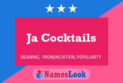 Ja Cocktails Name Poster