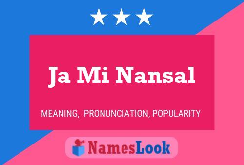 Ja Mi Nansal Name Poster