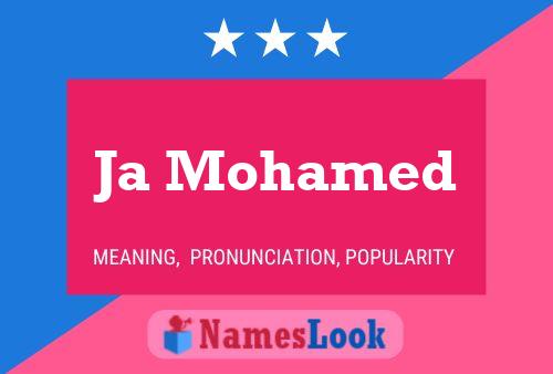 Ja Mohamed Name Poster