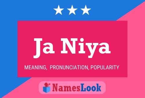 Ja Niya Name Poster