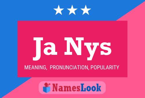 Ja Nys Name Poster