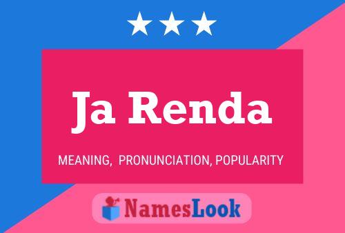 Ja Renda Name Poster