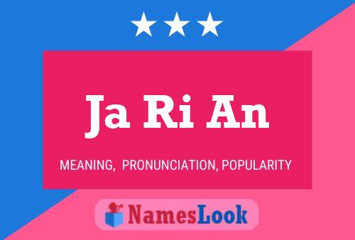 Ja Ri An Name Poster