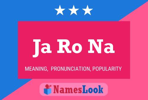 Ja Ro Na Name Poster