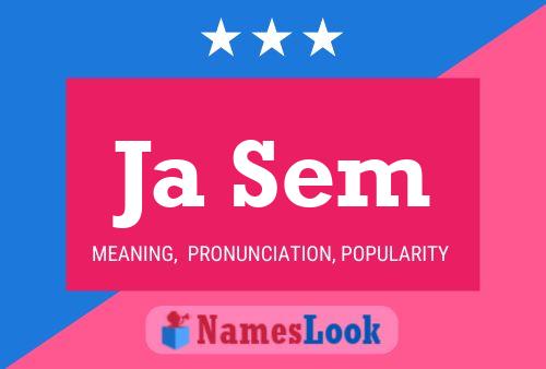 Ja Sem Name Poster