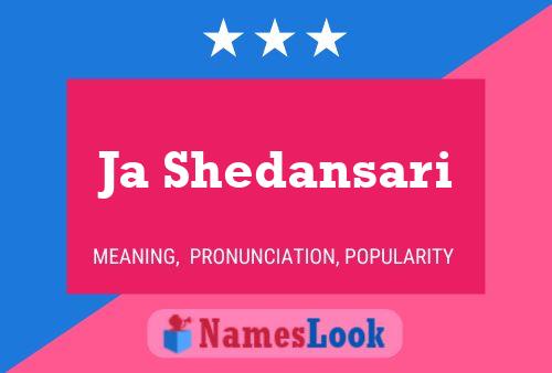 Ja Shedansari Name Poster