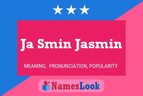 Ja Smin Jasmin Name Poster