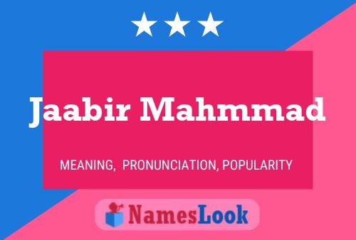 Jaabir Mahmmad Name Poster