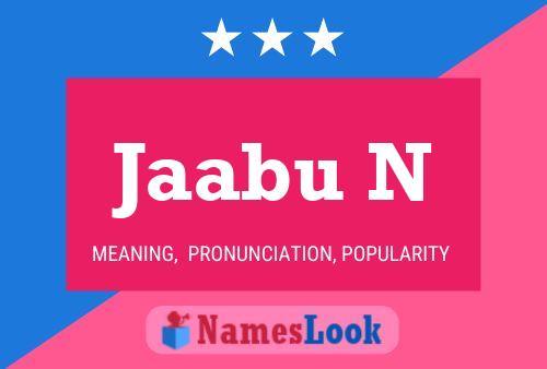 Jaabu N Name Poster