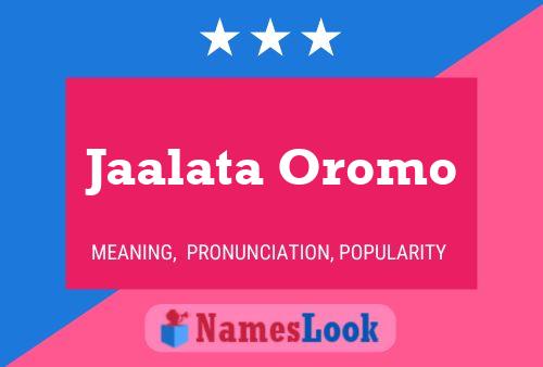 Jaalata Oromo Name Poster