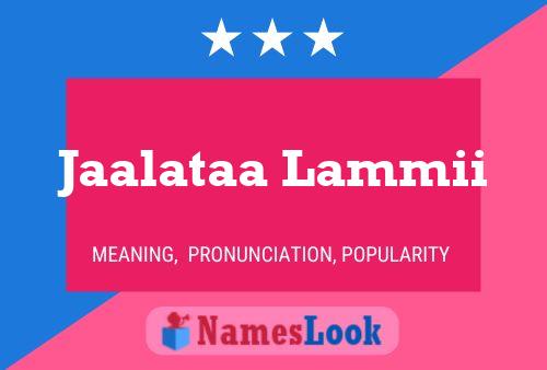 Jaalataa Lammii Name Poster