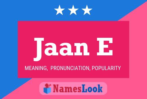 Jaan E Name Poster