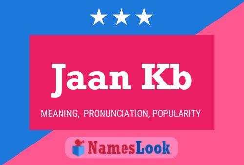 Jaan Kb Name Poster