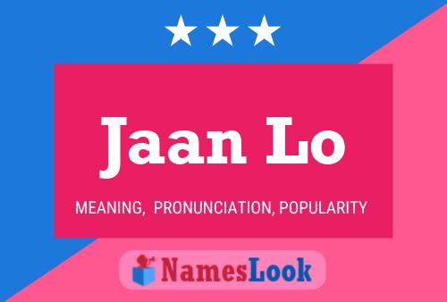 Jaan Lo Name Poster