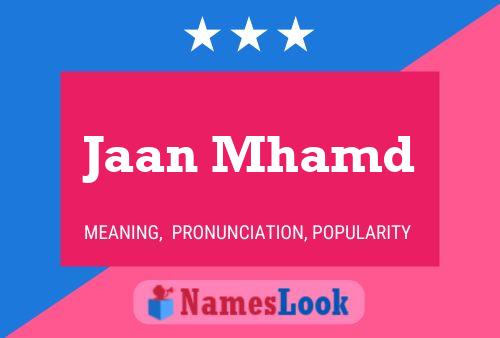 Jaan Mhamd Name Poster