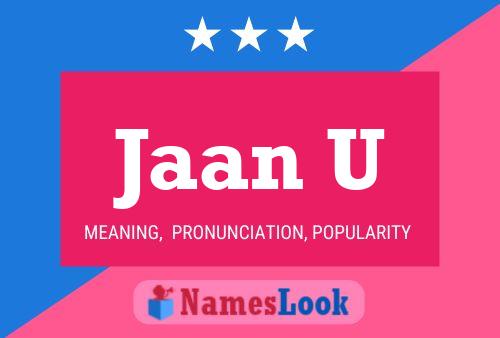 Jaan U Name Poster