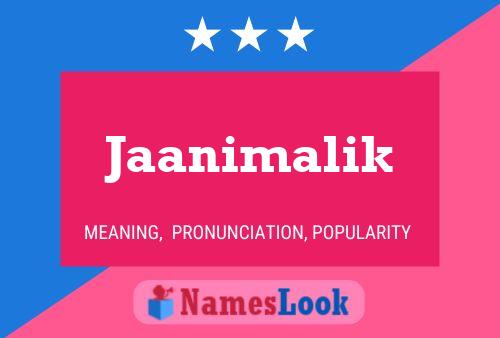 Jaanimalik Name Poster