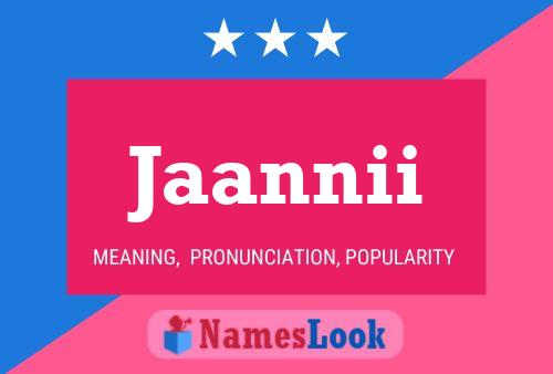 Jaannii Name Poster