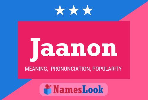 Jaanon Name Poster