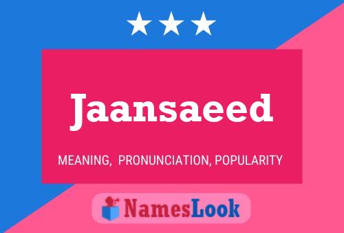 Jaansaeed Name Poster