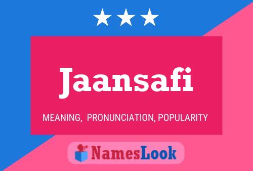 Jaansafi Name Poster