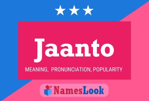 Jaanto Name Poster