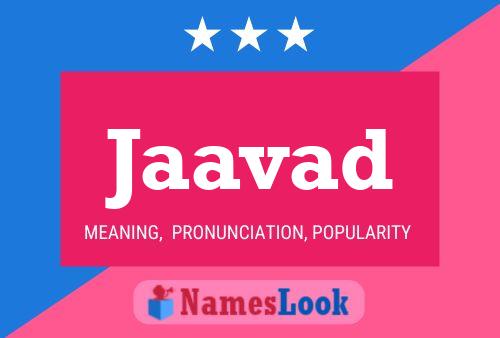 Jaavad Name Poster