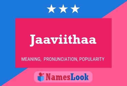 Jaaviithaa Name Poster