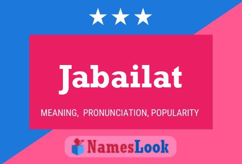 Jabailat Name Poster