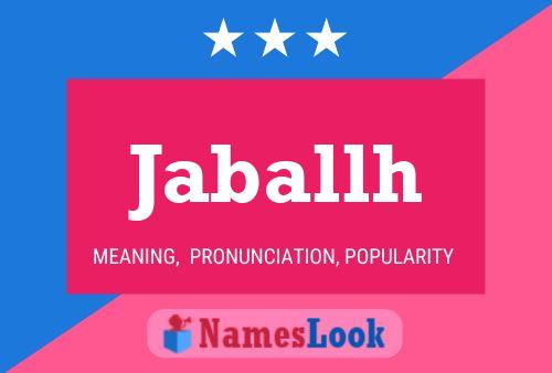 Jaballh Name Poster