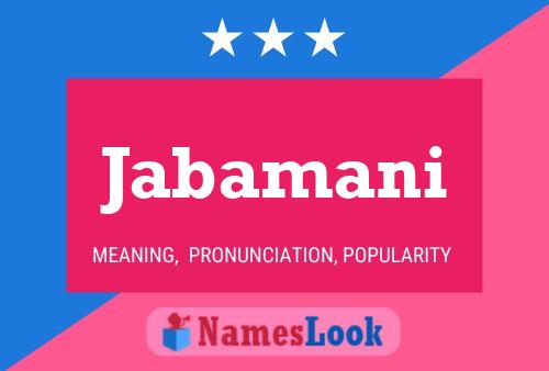 Jabamani Name Poster