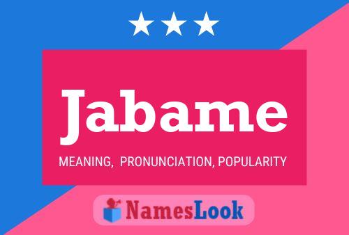 Jabame Name Poster