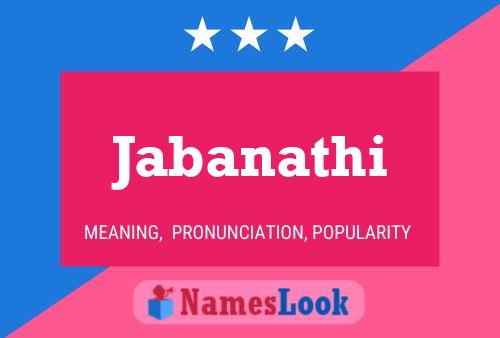 Jabanathi Name Poster