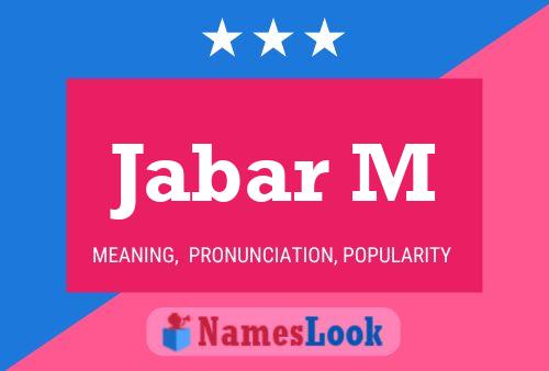 Jabar M Name Poster