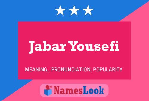 Jabar Yousefi Name Poster