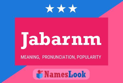 Jabarnm Name Poster