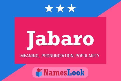 Jabaro Name Poster