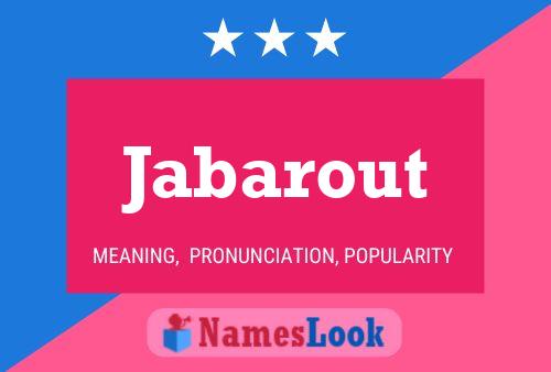 Jabarout Name Poster