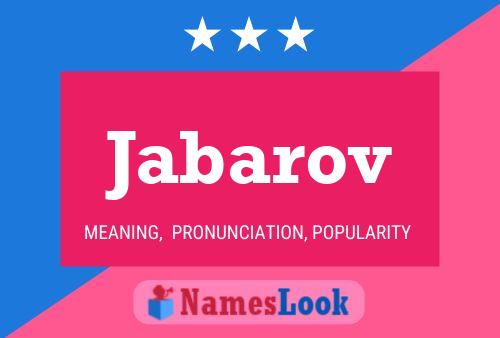 Jabarov Name Poster