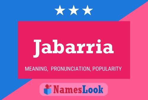 Jabarria Name Poster