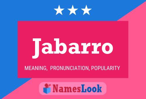 Jabarro Name Poster