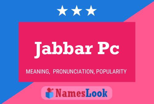 Jabbar Pc Name Poster