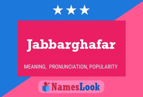 Jabbarghafar Name Poster