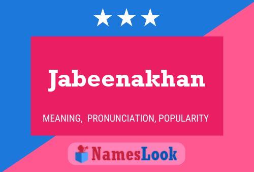 Jabeenakhan Name Poster