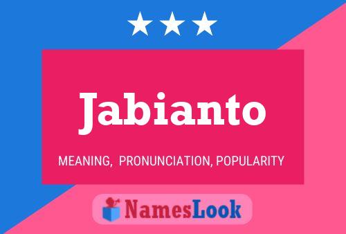 Jabianto Name Poster