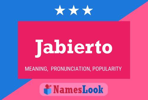 Jabierto Name Poster