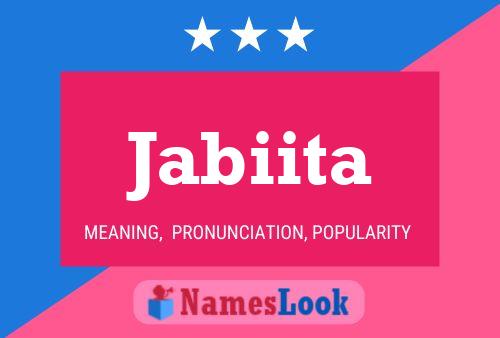 Jabiita Name Poster